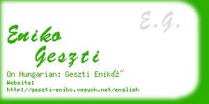 eniko geszti business card